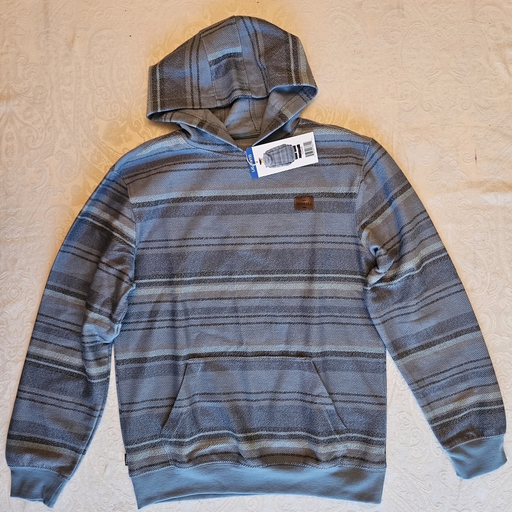 O'Neill Blue and Gray Patterned Hoodie